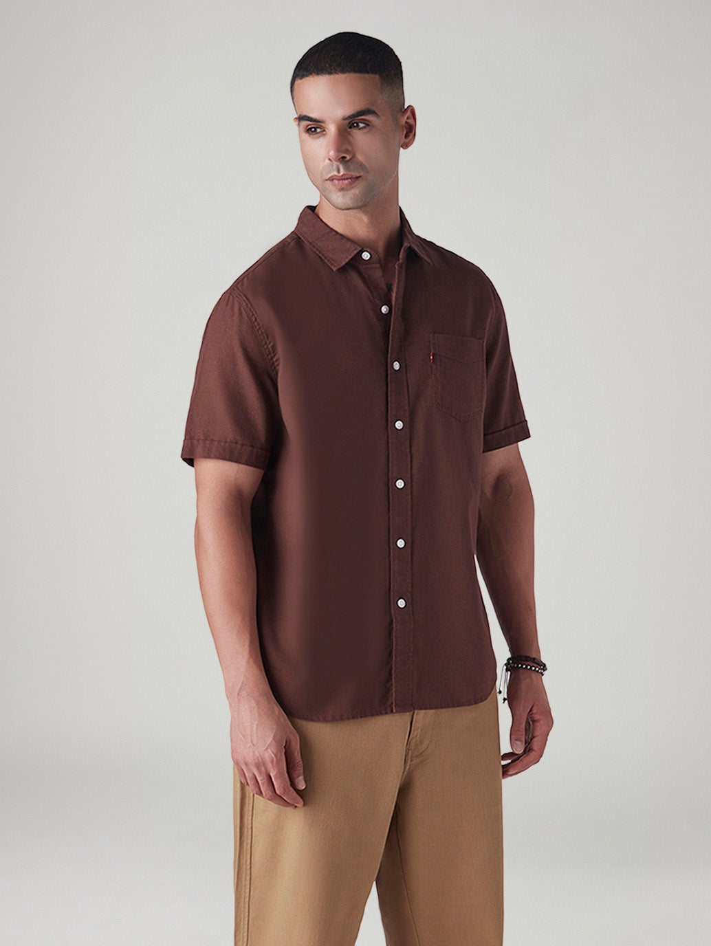 Men's Solid Slim Fit Oxford Shirt
