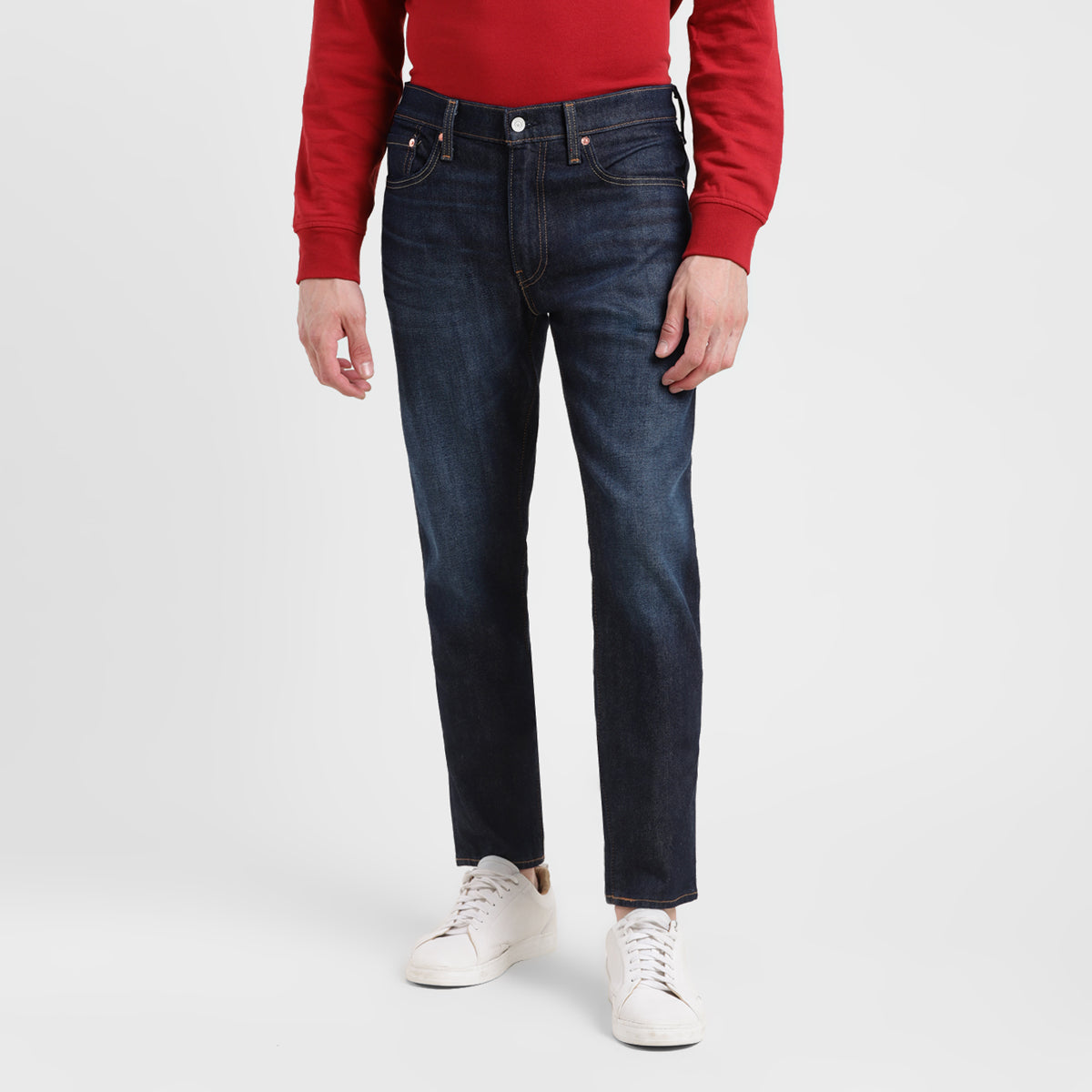 Men's 512 Blue Slim Tapered Fit Mid Rise Jeans - Front View