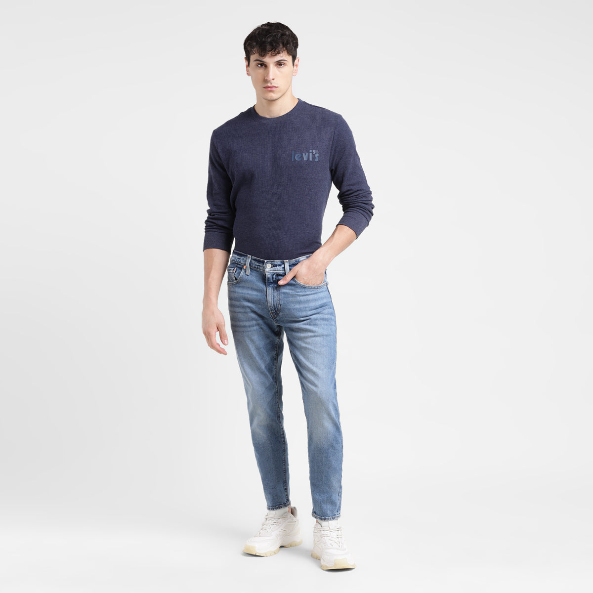 Men's 512 Blue Slim Tapered Fit Mid Rise Jeans - Shot View