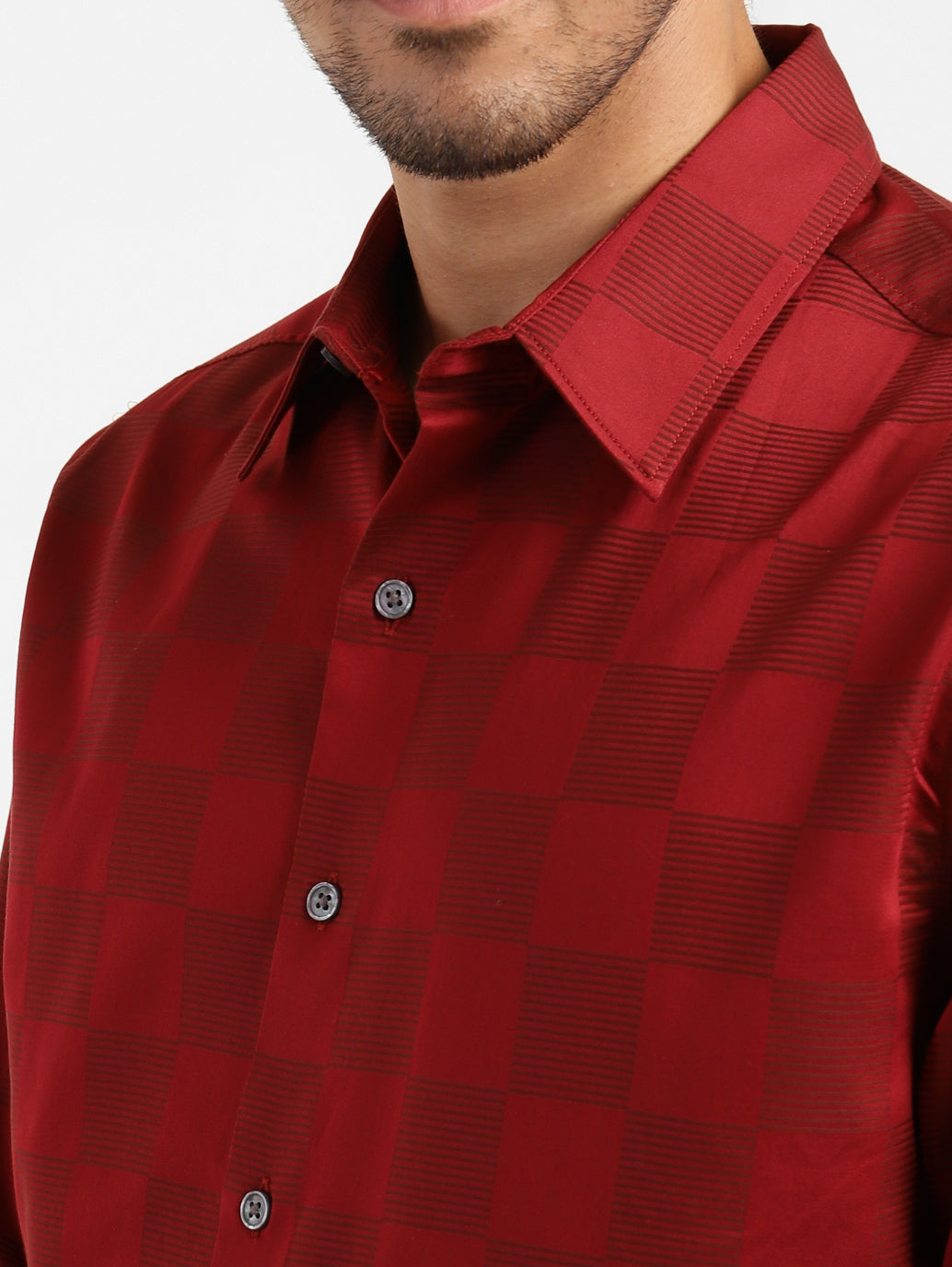Men's Checkered Slim Fit Shirt - 243d05f3-5247-48ed-8a1d-a57a3020785c View