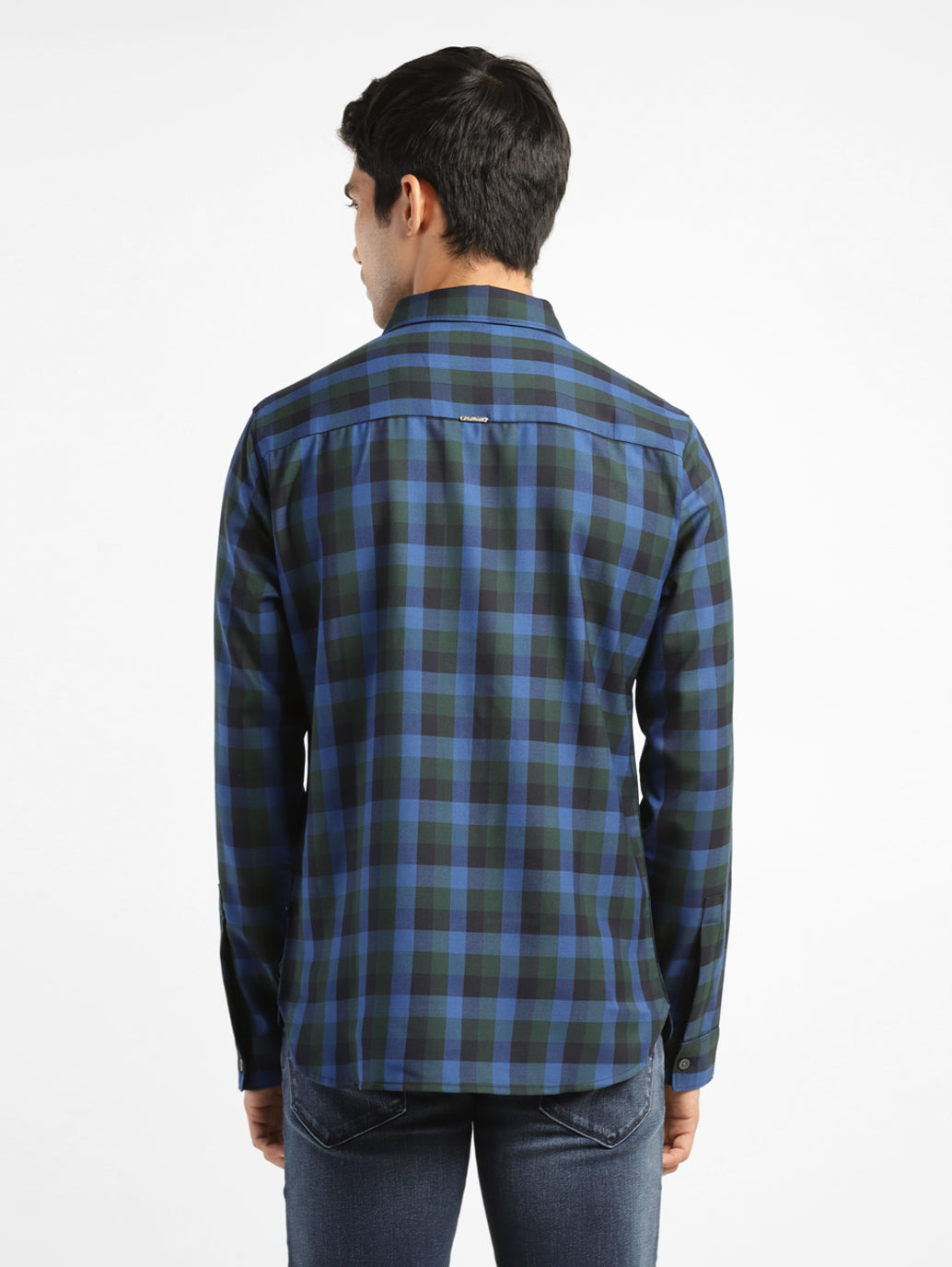 Men's Checkered Slim Fit Shirt - 6491a530-ff32-4e89-b9e9-b3f8145bd916 View