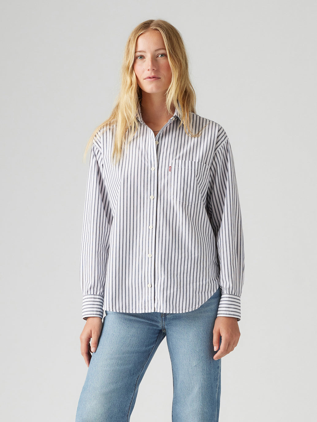 Women's Striped Relaxed Fit Shirt - 45e6c3a1cbdcfdea79e2479bc980c452 View