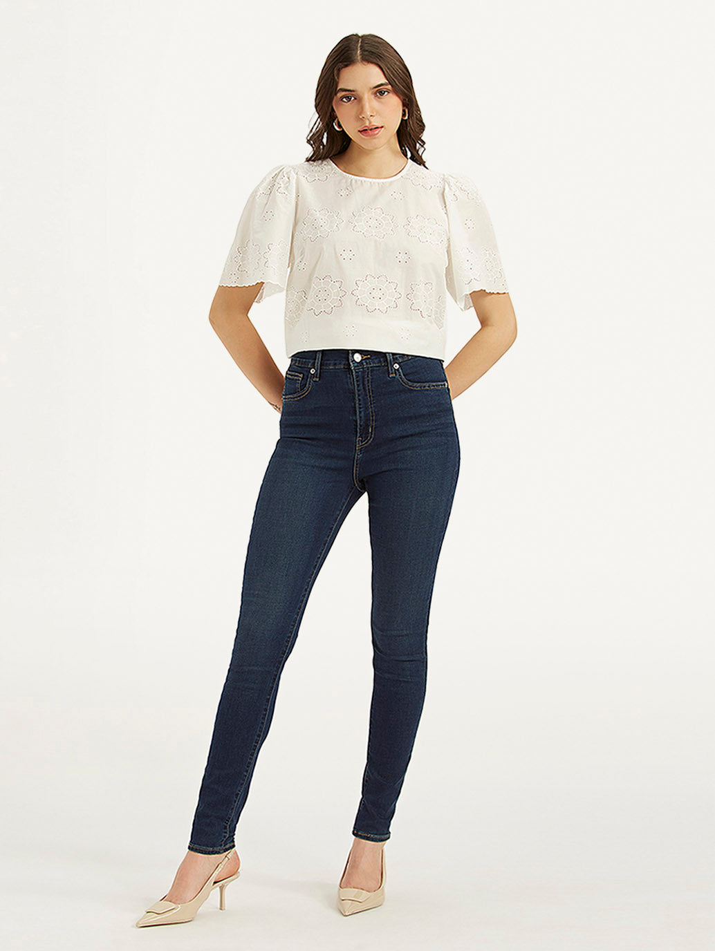 Women's Blue Mile High Skinny Fit High Rise Jeans - 46d7e0d2-c66a-483a-b8c3-177b1d3b7c0e View