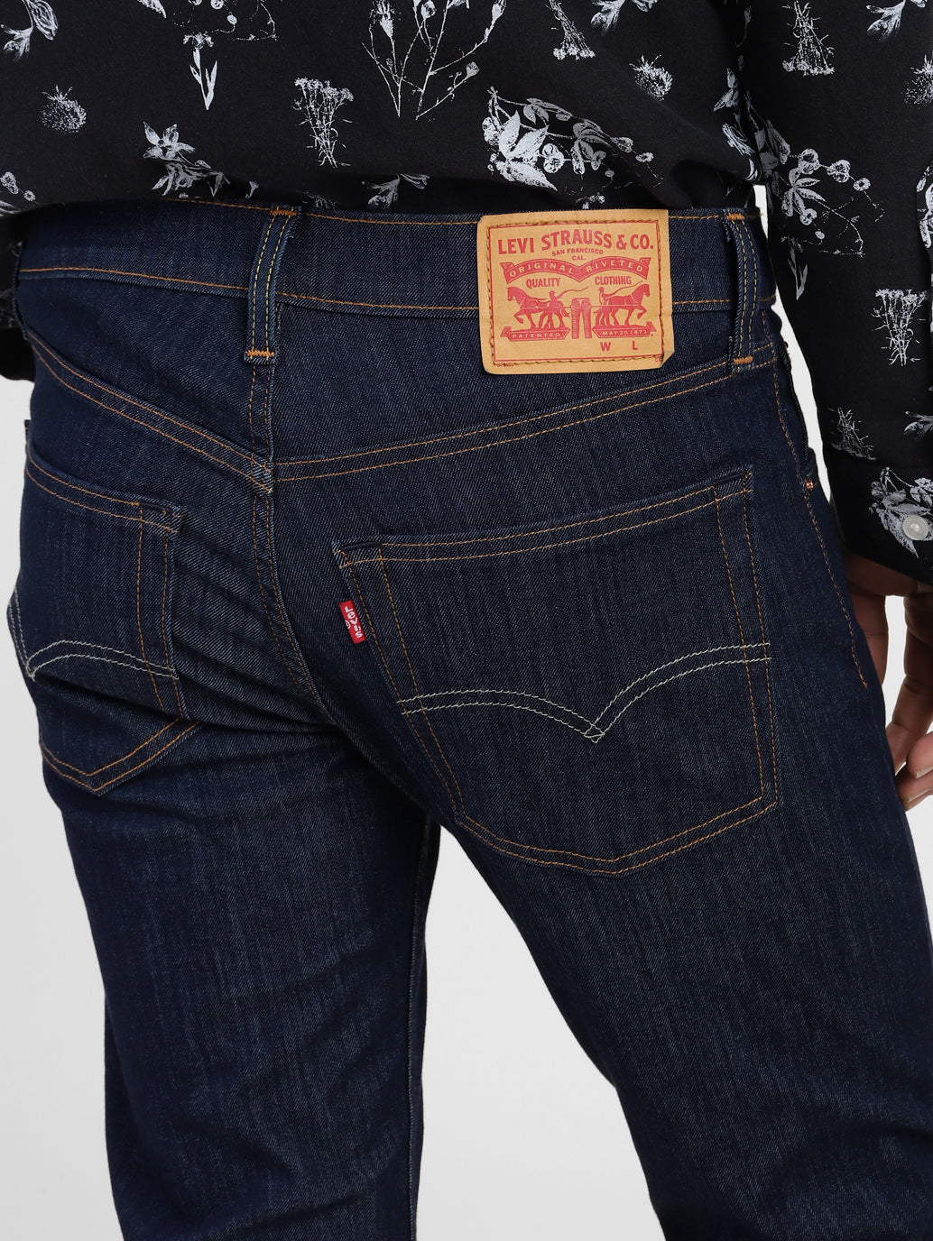 Men's 65504 Blue Skinny Fit Mid Rise Jeans - f4015bb7-8923-4ef5-8a16-359c866d2b02 View