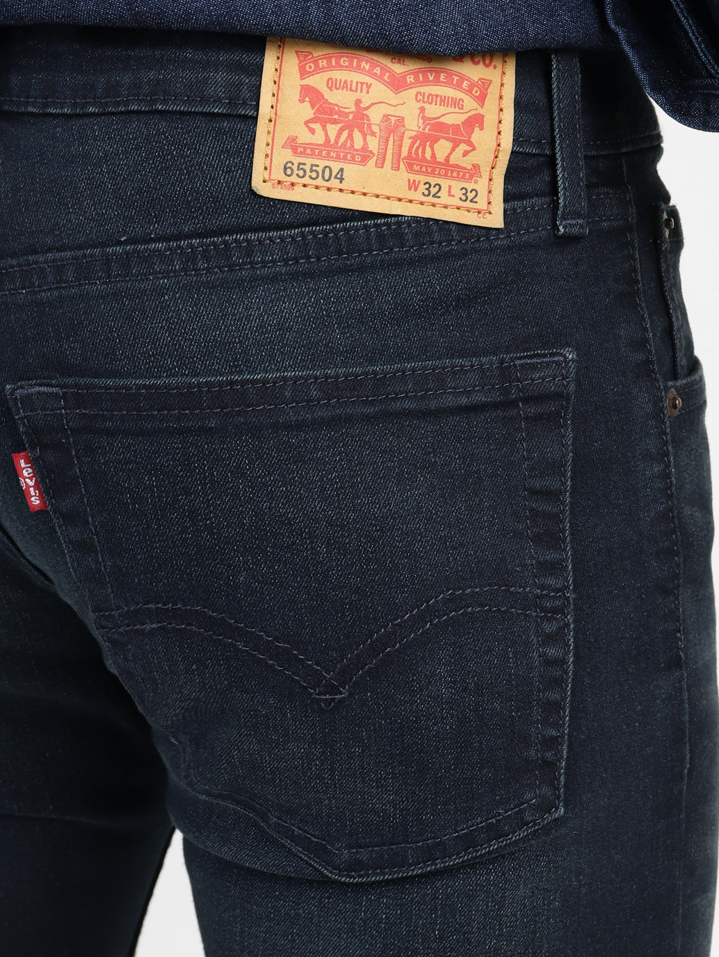 Men's 65504 Blue Skinny Fit Mid Rise Jeans - 278e757a-f527-4027-9c16-5f648f99e900 View