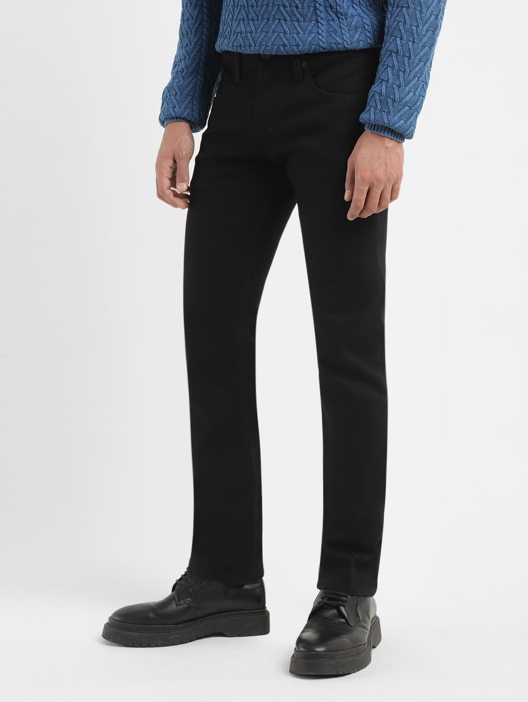 Men's 65504 Black Skinny Fit Mid Rise Jeans - 415baaaa-5fb4-4945-bd1a-7f659e4958a2 View