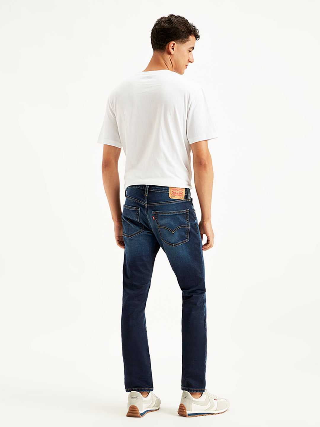 Men's 65504 Blue Skinny Fit Mid Rise Jeans - Back View