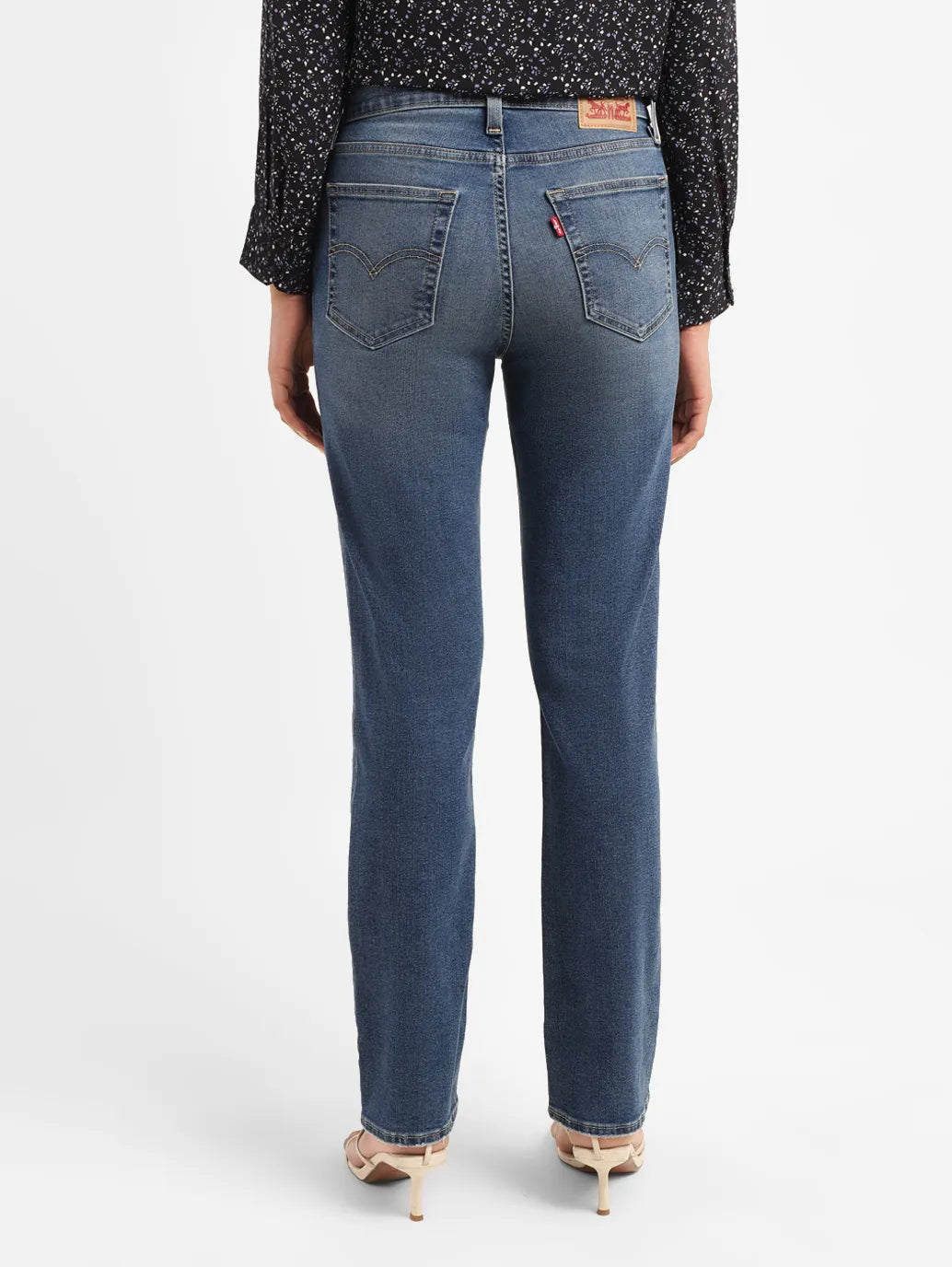 Women's 724 Blue Straight Fit High Rise Jeans - 6276d20c-6ddd-4137-b12e-a183ff32f09f View