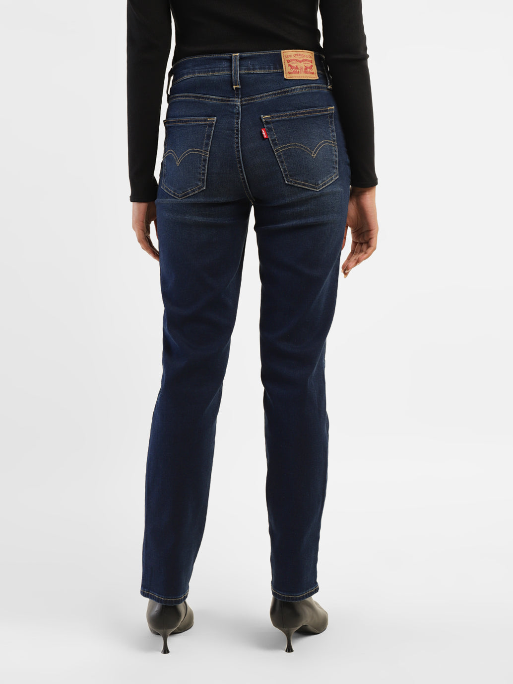 Women's 724 Blue Straight Fit High Rise Jeans - a58891ba-1d1e-4eea-a8c3-003343285a15 View