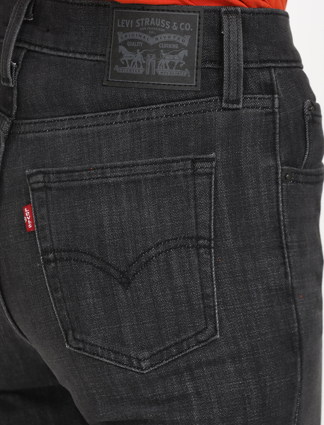 Women's 724 Black Straight Fit High Rise Jeans - 6 View