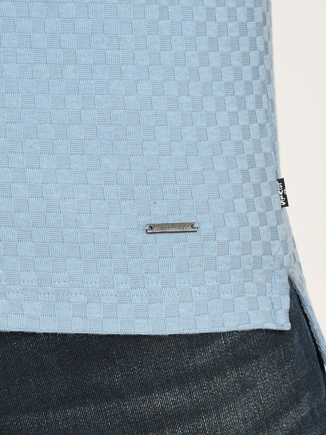 Men's Solid Light Blue Slim Fit Polo T-shirt - fba59332-0e71-4056-ad62-db131c20a48e View