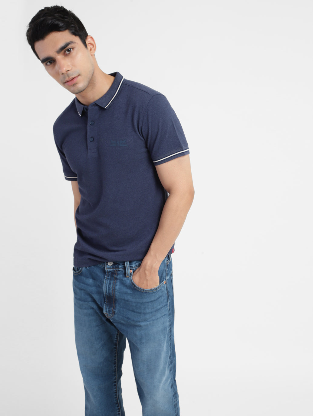 Men's Blue Polo T-Shirt - 85f9f1d2-4c5c-46ef-89ec-b4765b7542fa View