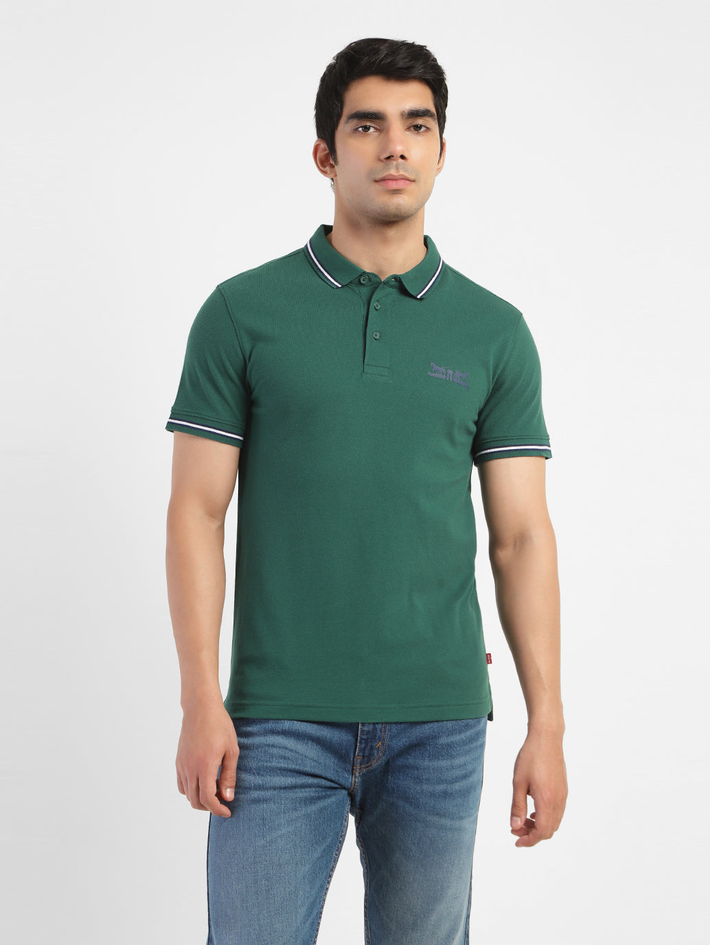 Men's Solid Polo T-shirt Green - 1f35083e-24bf-481c-8889-509b9ad6fea4 View
