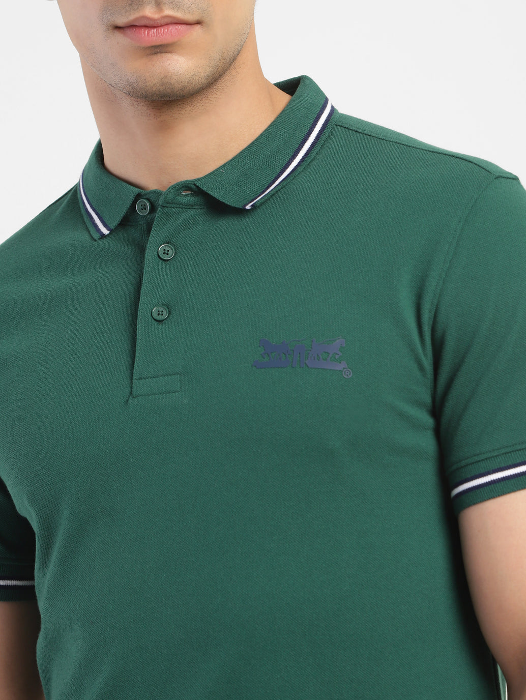 Men's Solid Polo T-shirt Green - 1892d159-0c56-4b31-8e2a-c6e037d6fb9f View