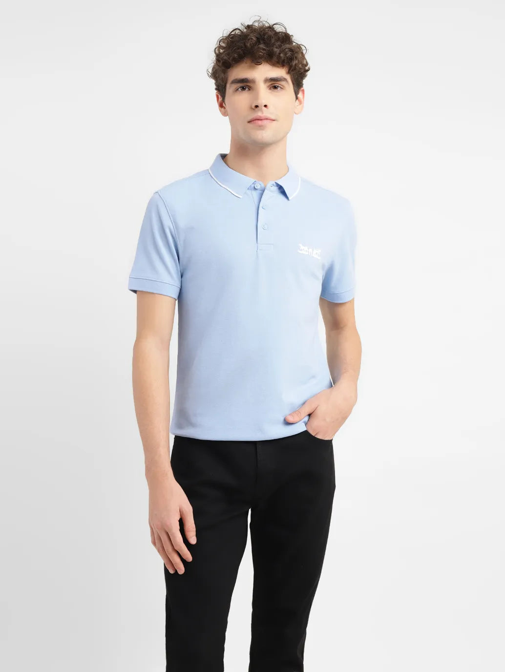 Men's Solid Slim Fit Polo T-shirt - 38107b04-2a71-4b11-8731-2b37f1e35532 View