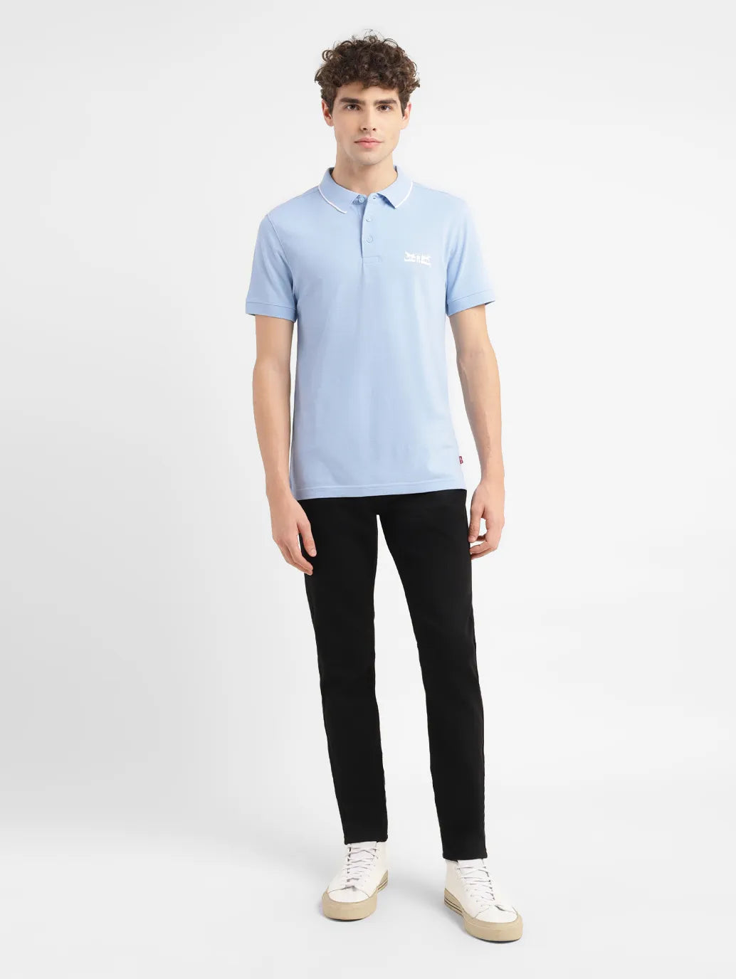 Men's Solid Slim Fit Polo T-shirt - b03aa900-5db9-4a3c-bce9-30e169d8ecf7 View