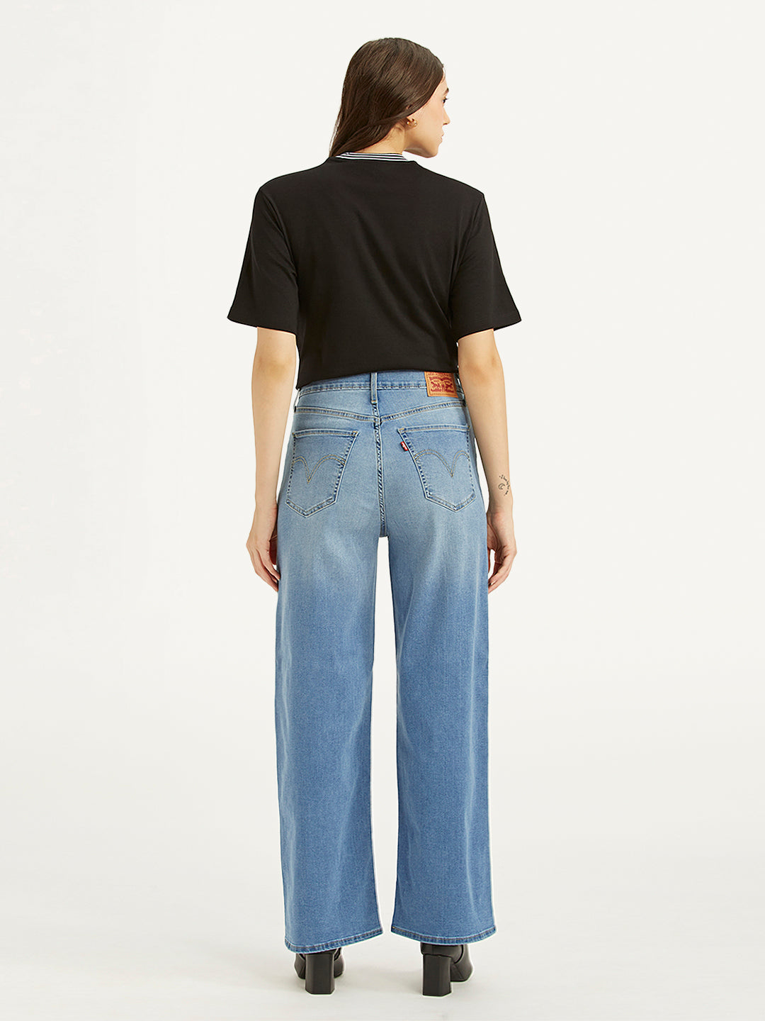 Women's Blue Mile High Wide Leg Fit High Rise Jeans - 789986eb0c3f79eb7e61473518b044f9 View
