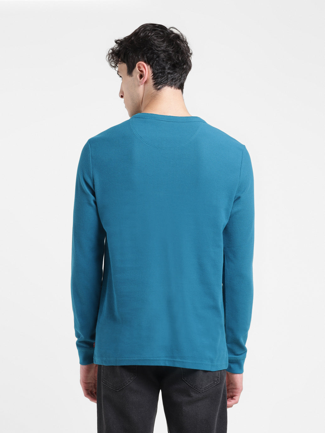 Men's Solid Henley Neck T-shirt - aac9100f-eec9-48b4-855c-c3556a1e11fb View