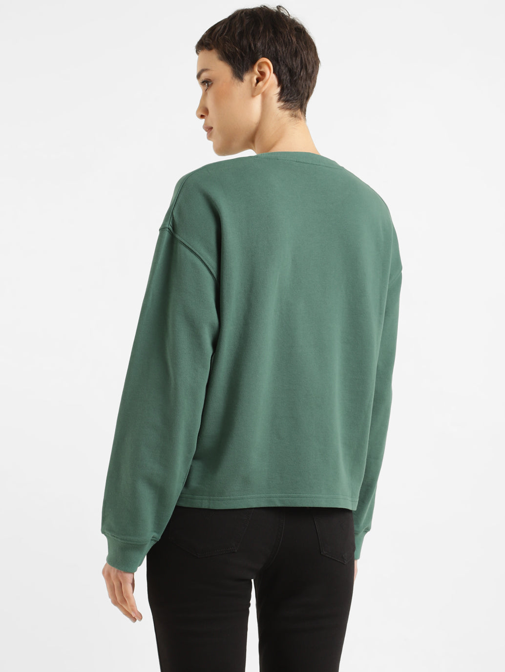 Women's Brand Logo Crew Neck Sweatshirt - 61dbf0de-c0f0-4c17-a661-1f6cc3c580f4 View