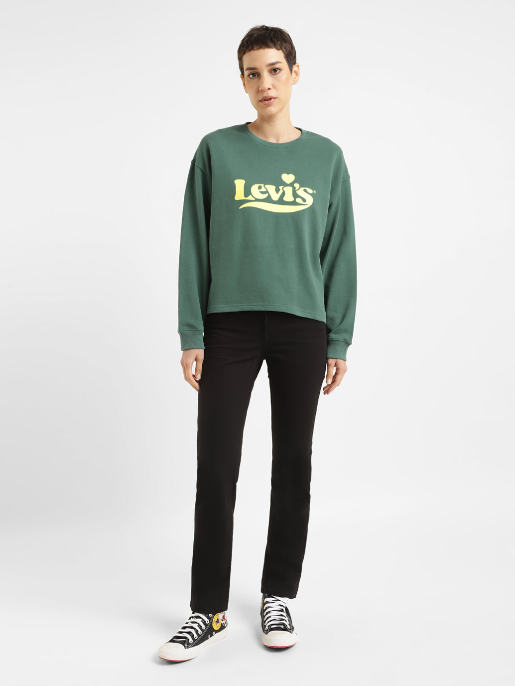 Women's Brand Logo Crew Neck Sweatshirt - 339efa92-dab9-4319-a558-b8db6dc69dc7 View