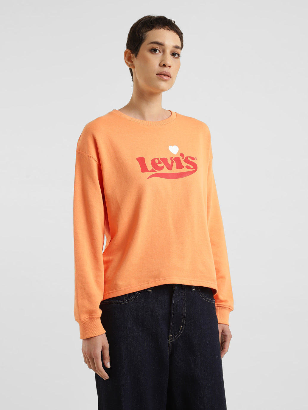 Women's Brand Logo Crew Neck Sweatshirt - 4f80d263-1fb5-4c94-99cc-1422a294a2d8 View