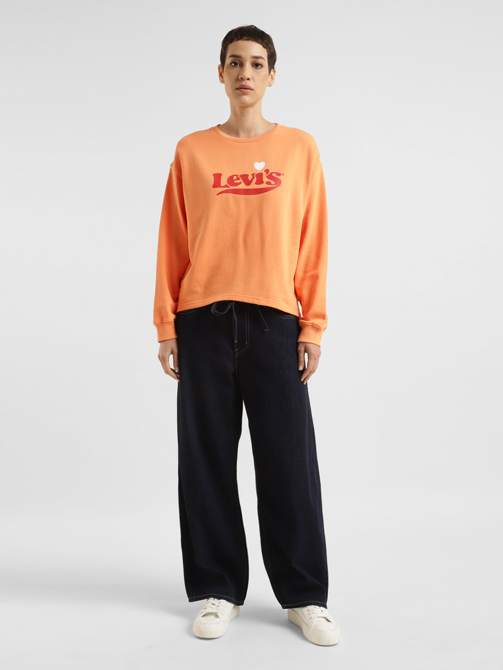 Women's Brand Logo Crew Neck Sweatshirt - 7aa531f4-77aa-4054-832a-6e1709fb51eb View