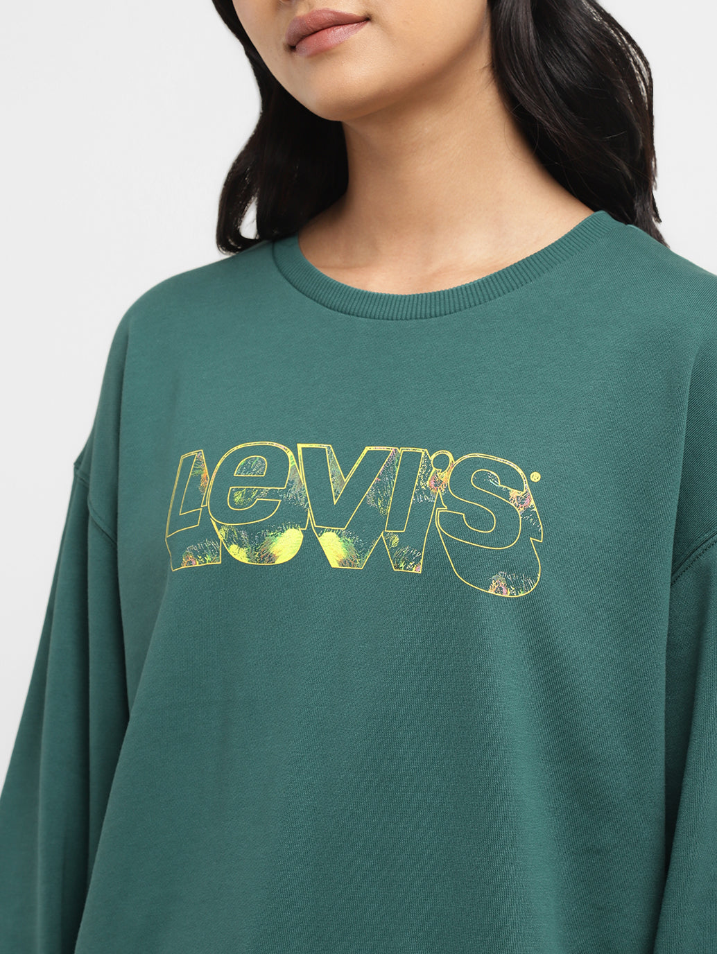 Womens Printed Crew Neck T-Shirt - FrontDetails View