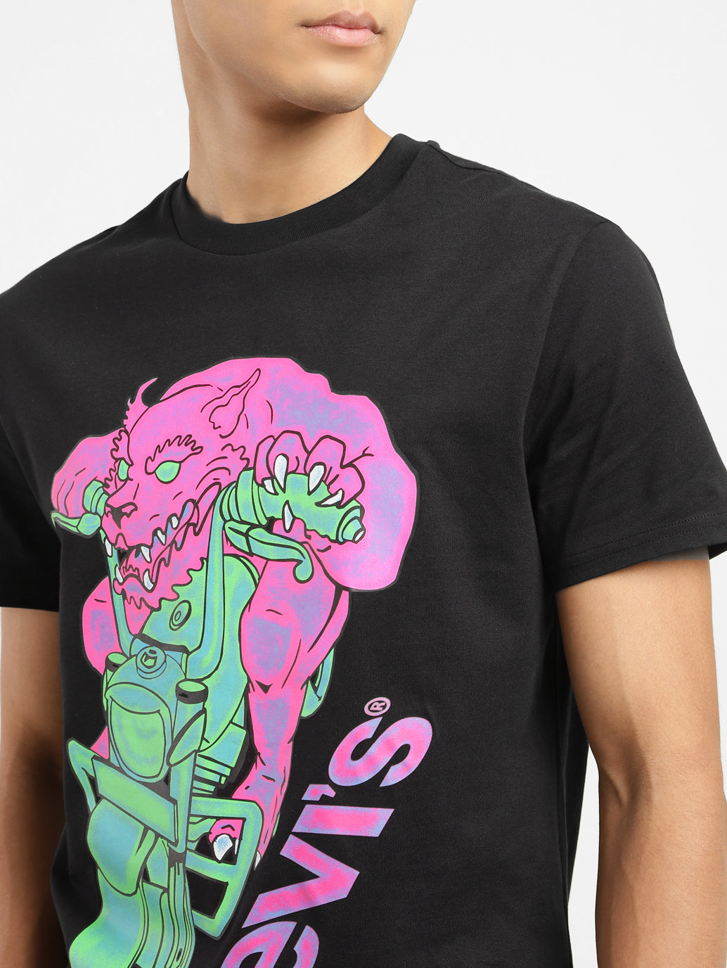 Men's Graphic Print Slim Fit T-shirt - 3239299c-bacb-468c-8dd8-eebb5b101ec5 View