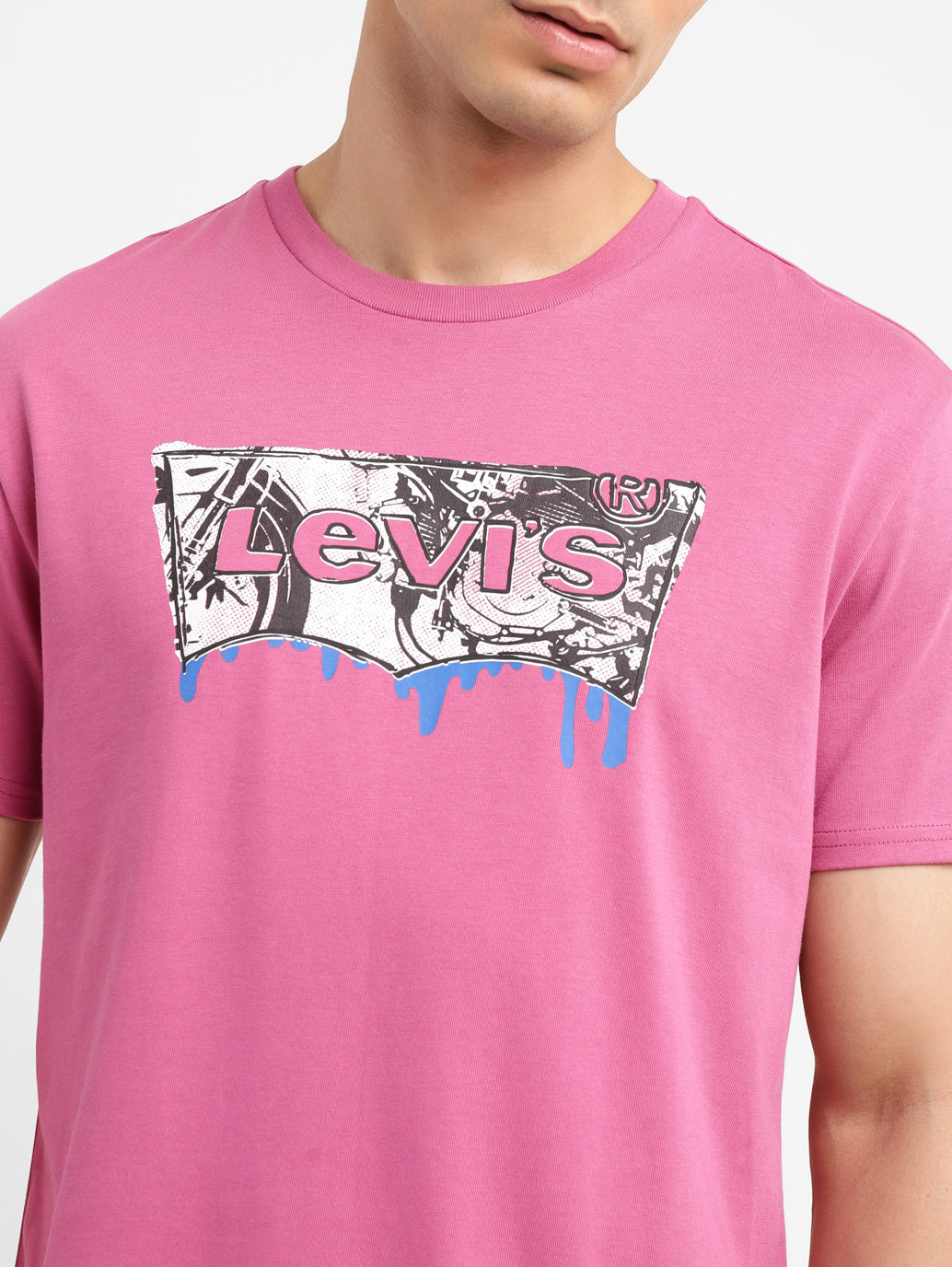 Men's Brand Logo Slim Fit T-shirt - Details View