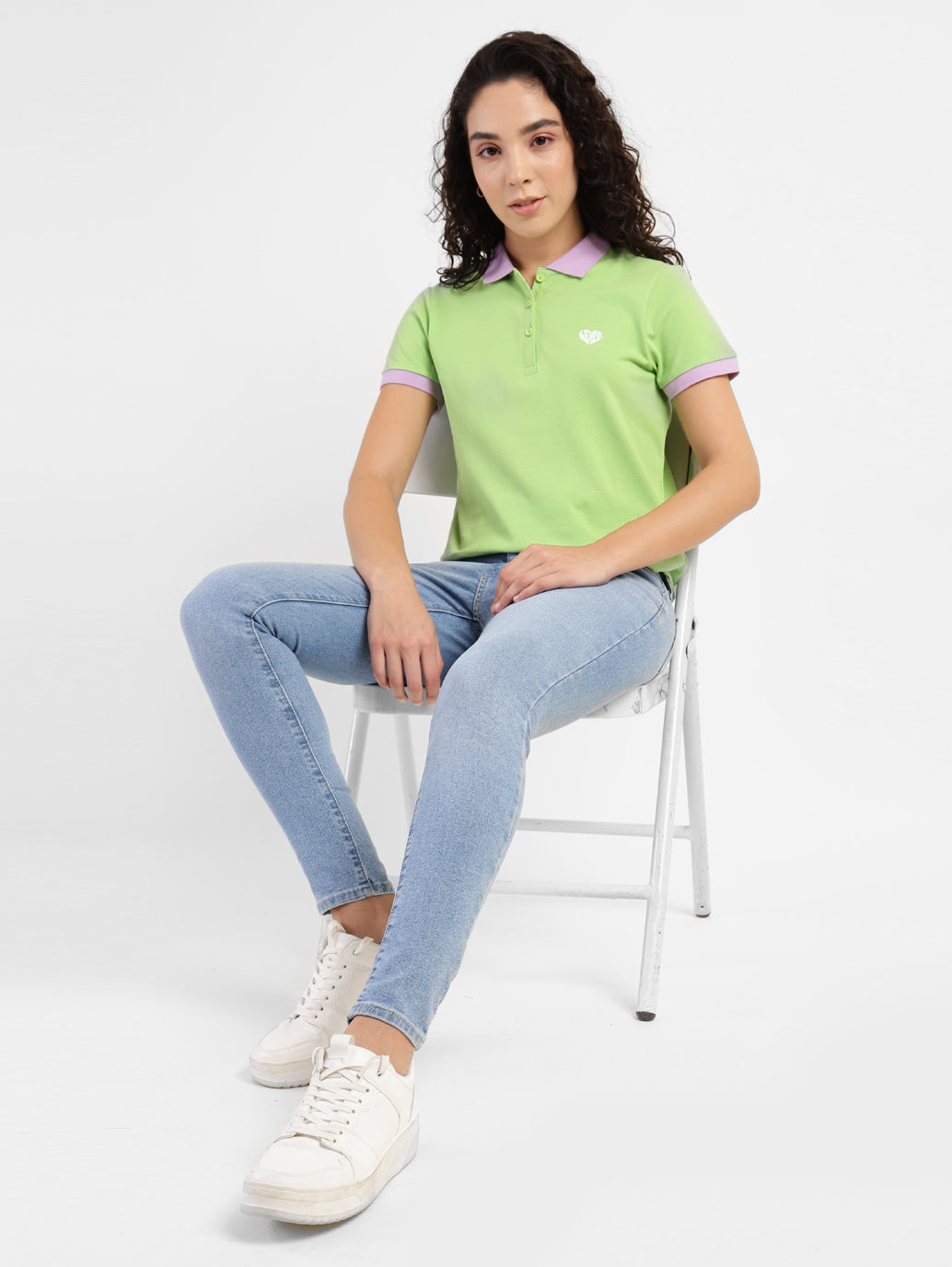 Women's Solid Polo T-shirt - 0a1b5503-1874-45e2-887c-9abaa7556aba View