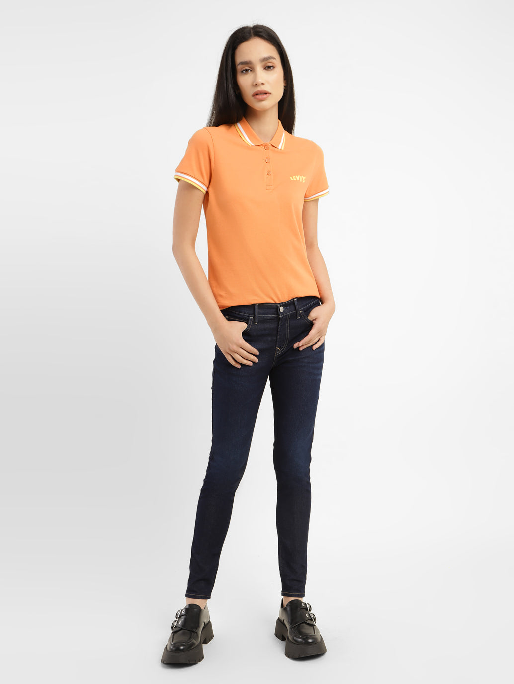 Women's Solid Polo T-shirt - 0de047ae-47a6-4739-9a02-99f261349d56 View