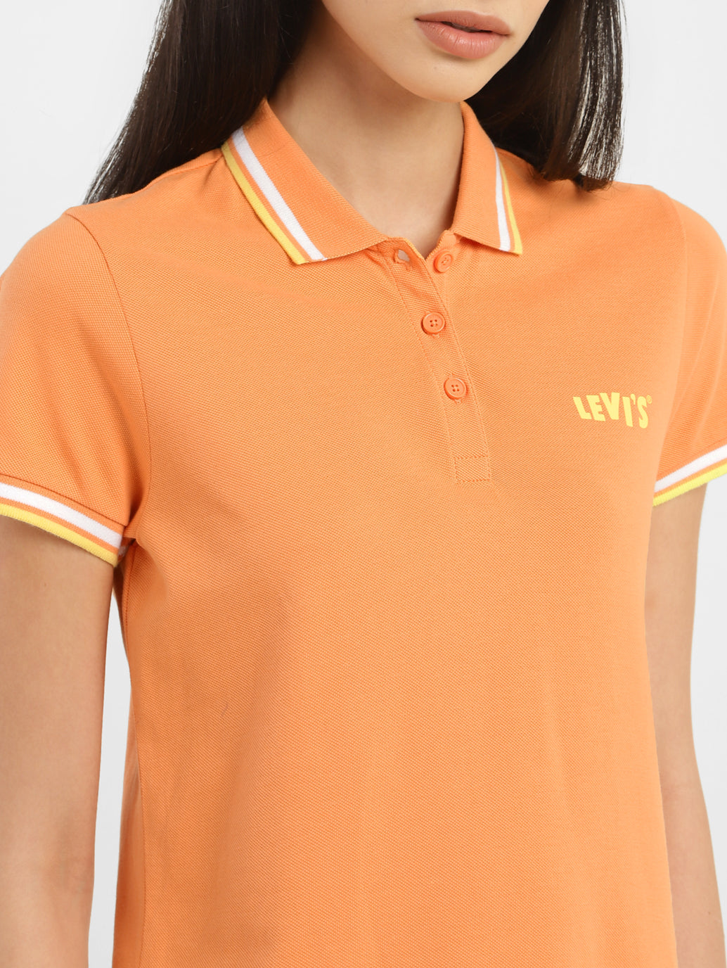 Women's Solid Polo T-shirt - 21825e87-e04e-481c-9782-af905bb5ce6d View