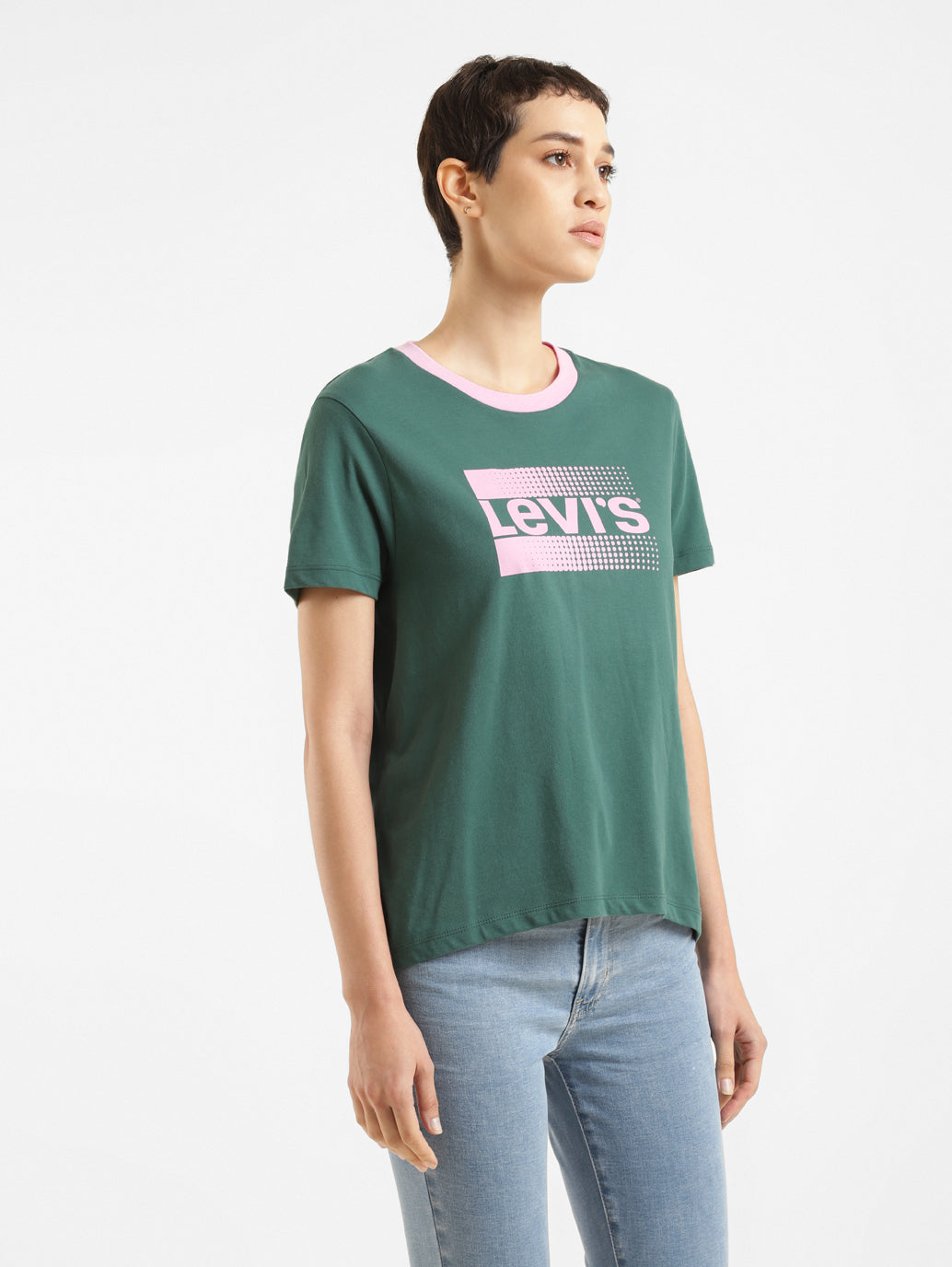 Women's Brand Logo Crew Neck T-shirt - e3cc95ff-9558-484e-98e2-aa1e12686171 View