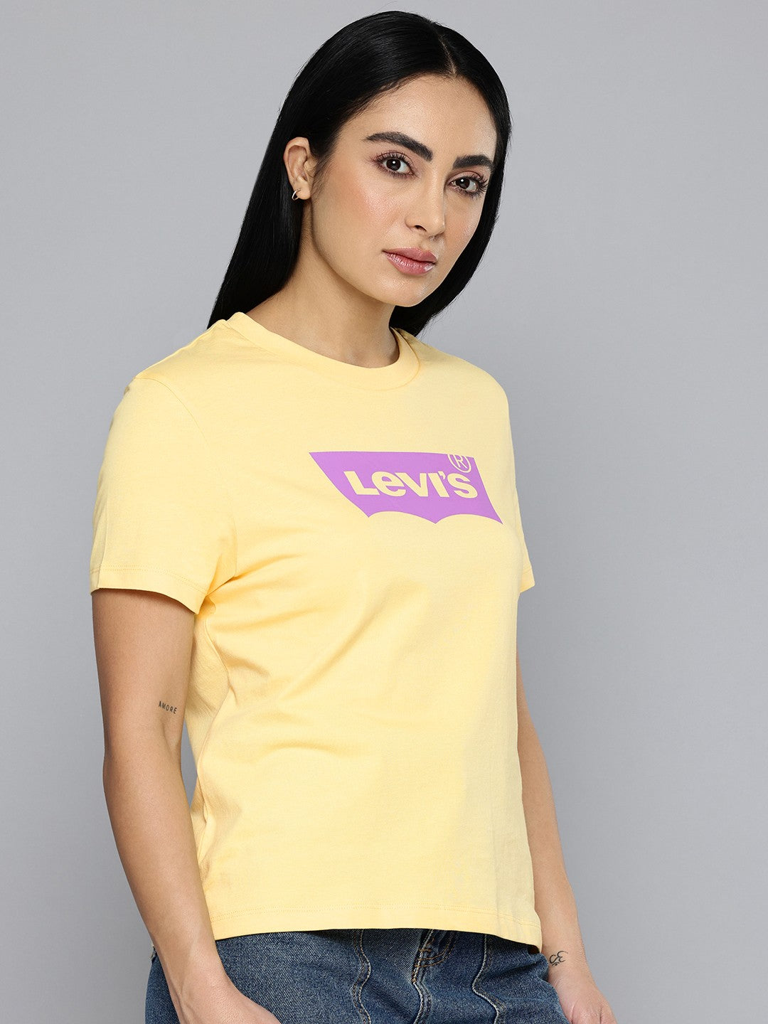 Women's Brand Logo Printed T-Shirt - 3 View