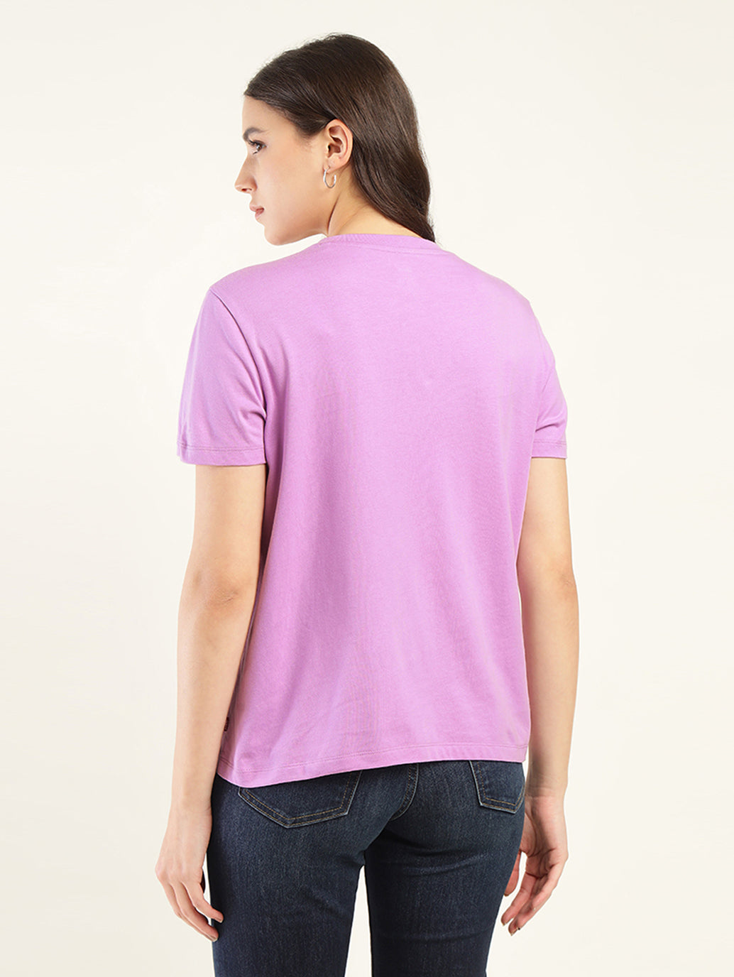 Women's Graphic Print Relaxed Fit T-shirt - Back View