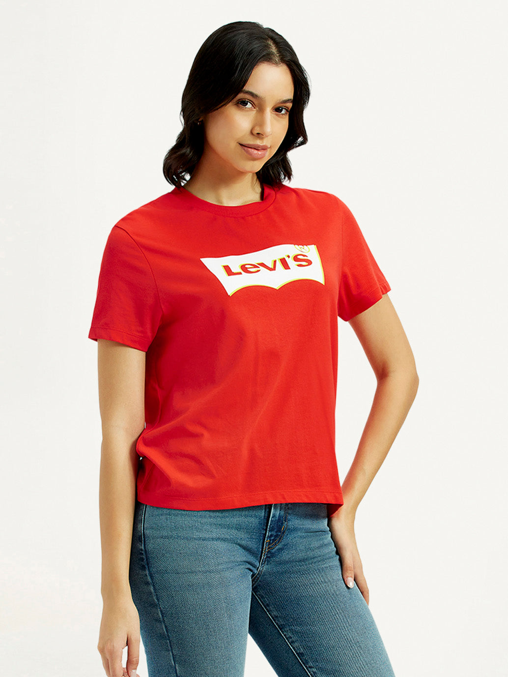 Women's Typography Relaxed Fit T-Shirt - Side View