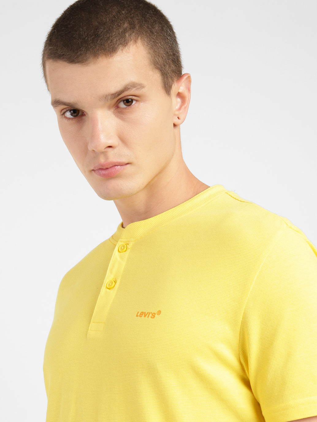 Men's Solid Henley T-shirt - 8751b537-560c-483b-b63f-95cb862e34f9 View