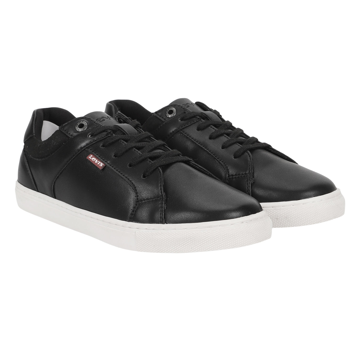 Men's Black Solid Shoes - 862b2c7f-67aa-43f5-9359-9c42fad91438 View
