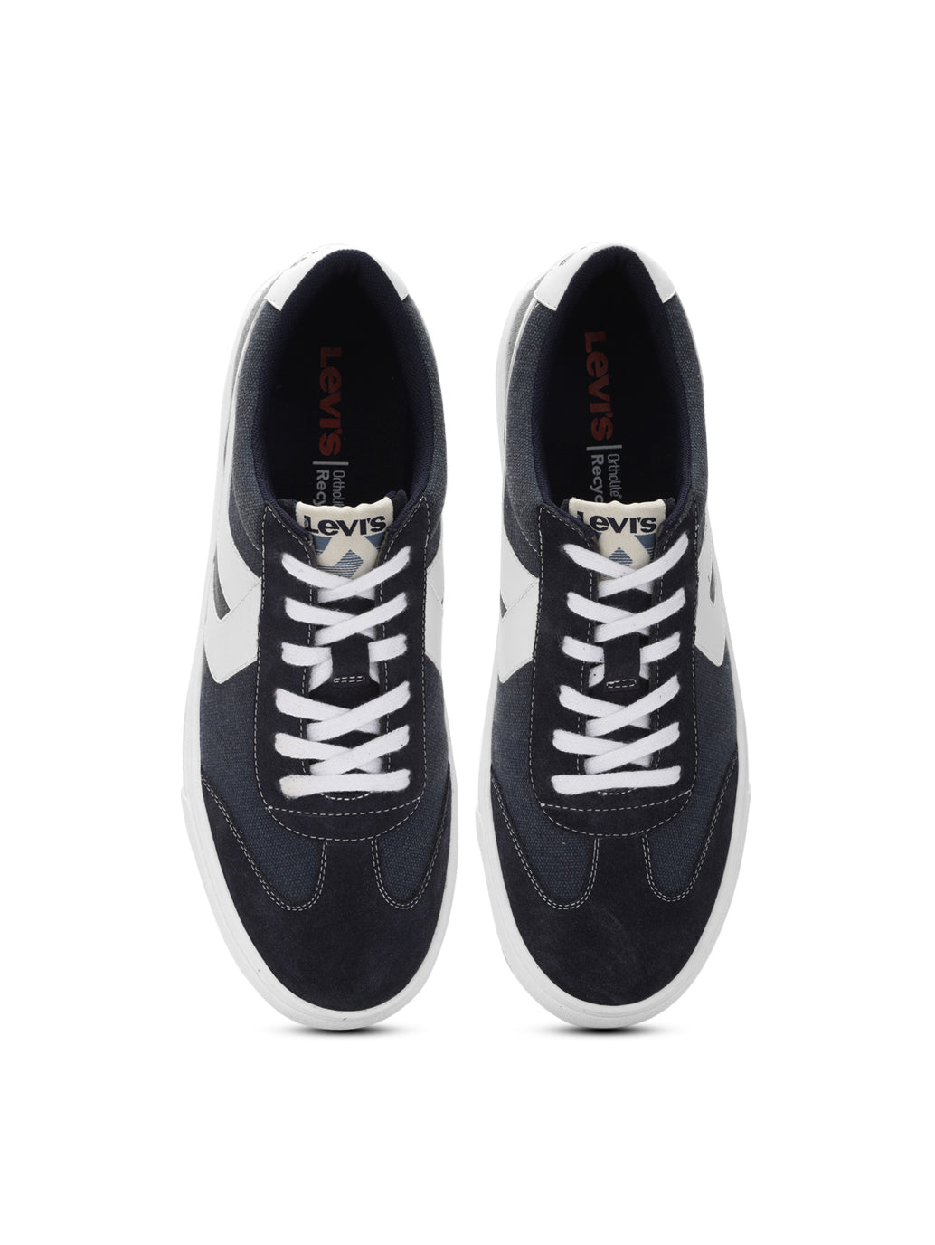 Men's Suede Navy Casual Shoes - FrontSet View