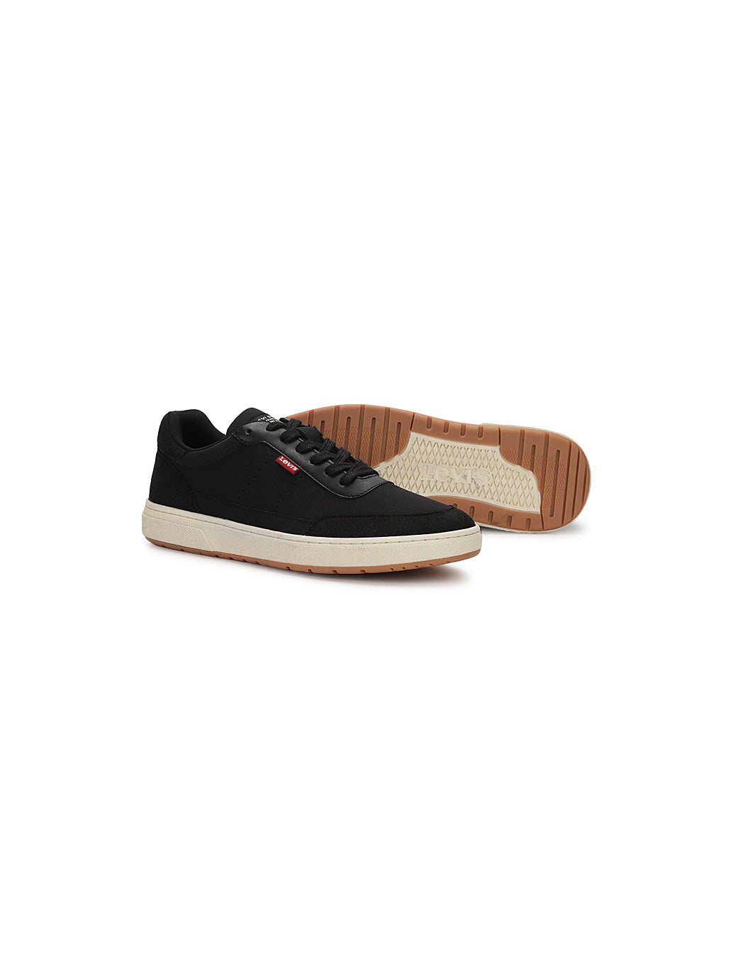 Men's Denver Black Casual Shoes - Top View