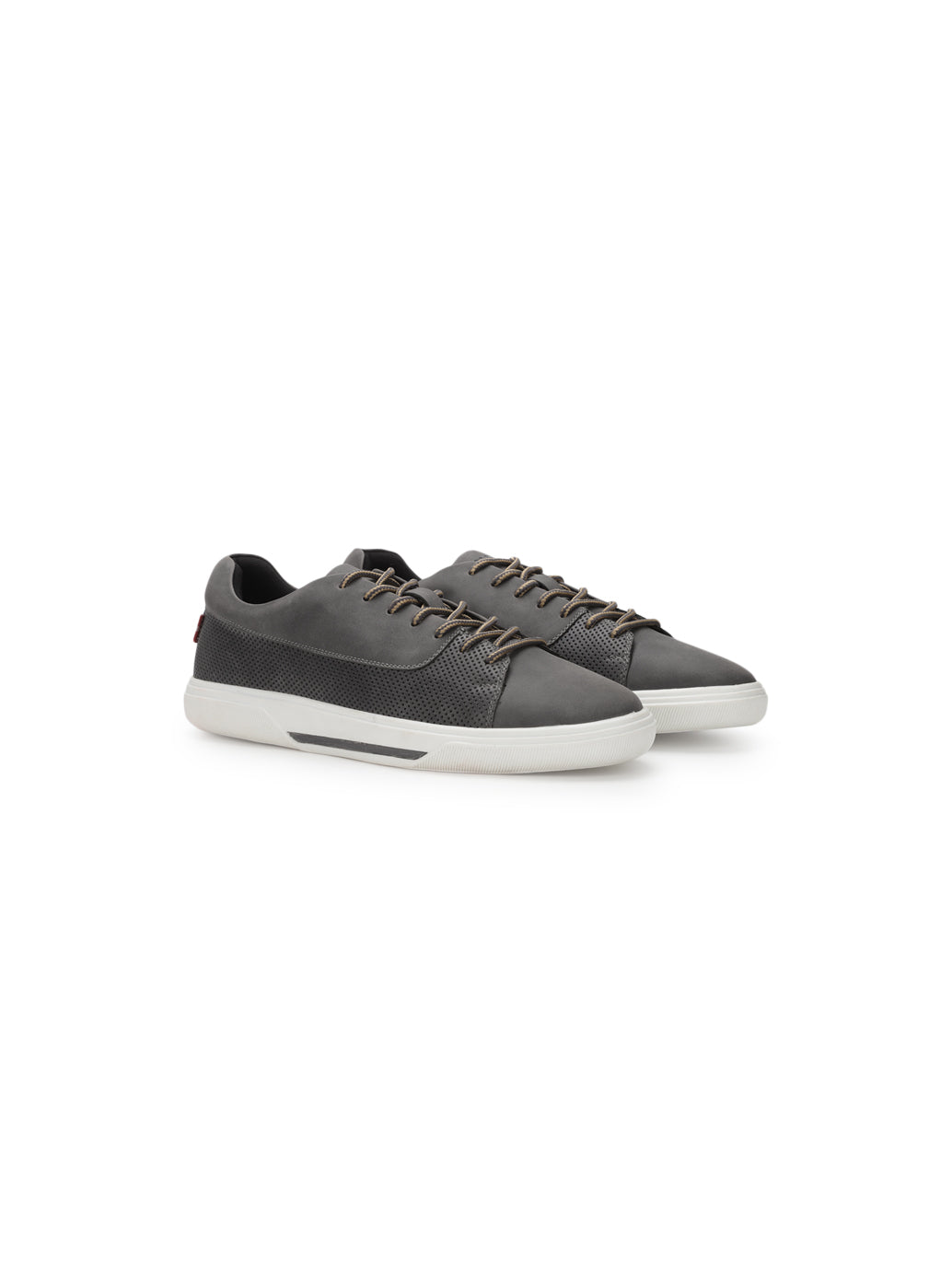 Men's Grey Casual Shoes - Front View