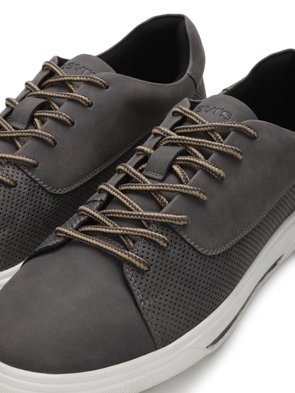 Men's Grey Casual Shoes - Detail View
