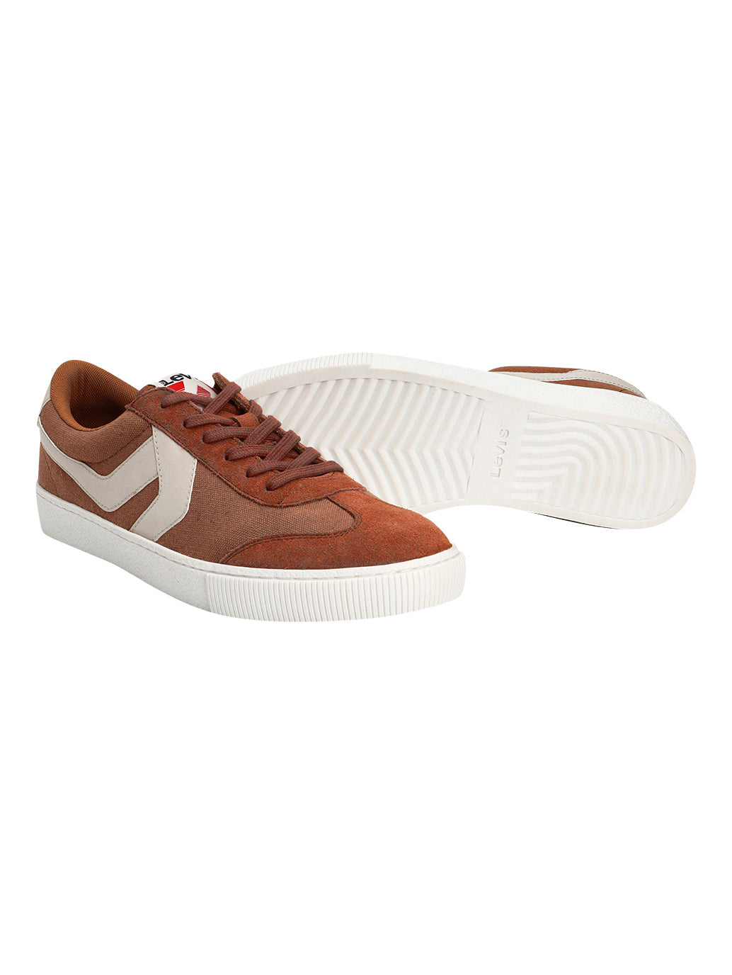 Men's Rust Colorblock Sneakers - Top View