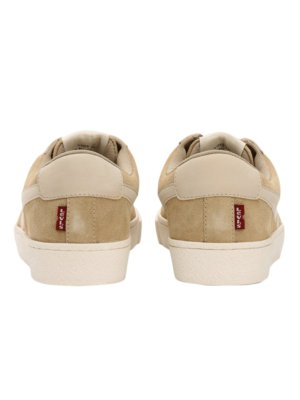 Men's Beige Colorblock Sneakers - Back View
