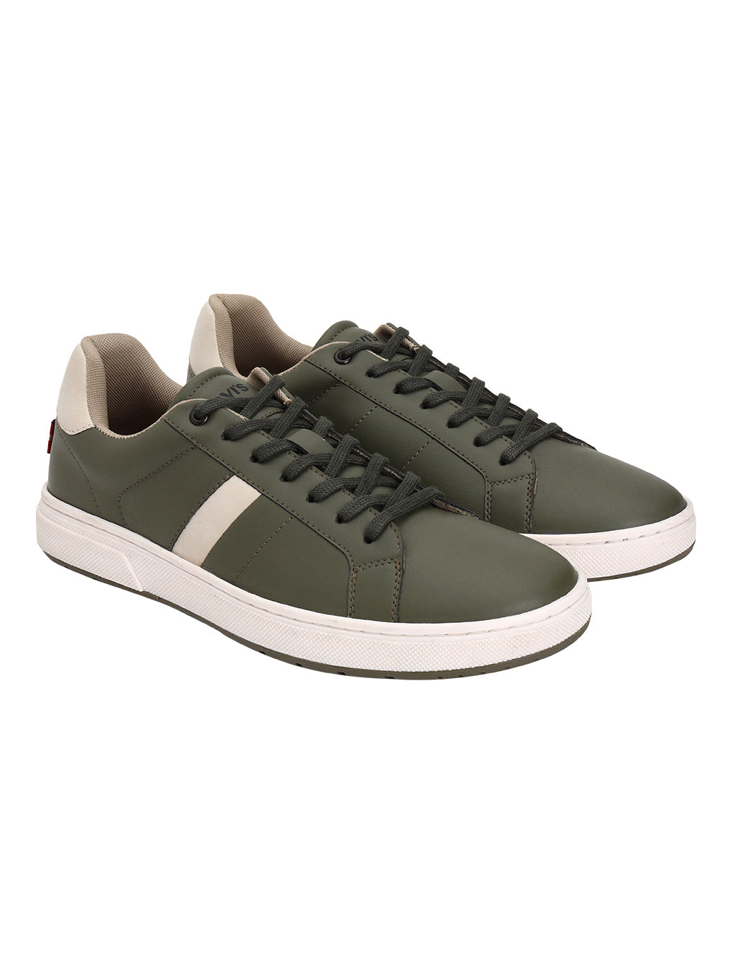 Men's Olive Colorblock Sneakers - Front View