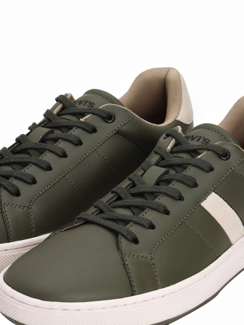 Men's Olive Colorblock Sneakers - Detail View