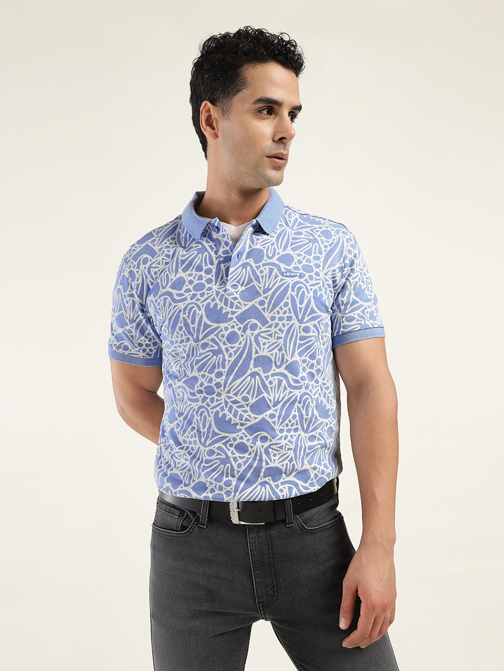 Men's Printed Polo T-shirt - Styleshot View