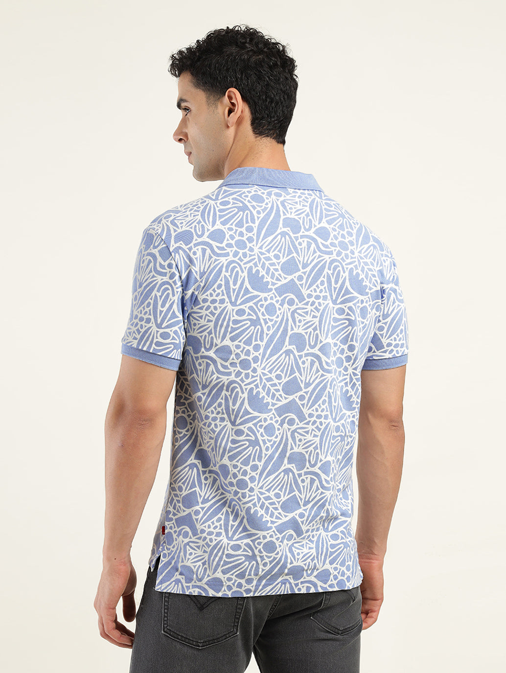 Men's Printed Polo T-shirt - f0c80832-c617-442d-b920-6a3031e19980 View