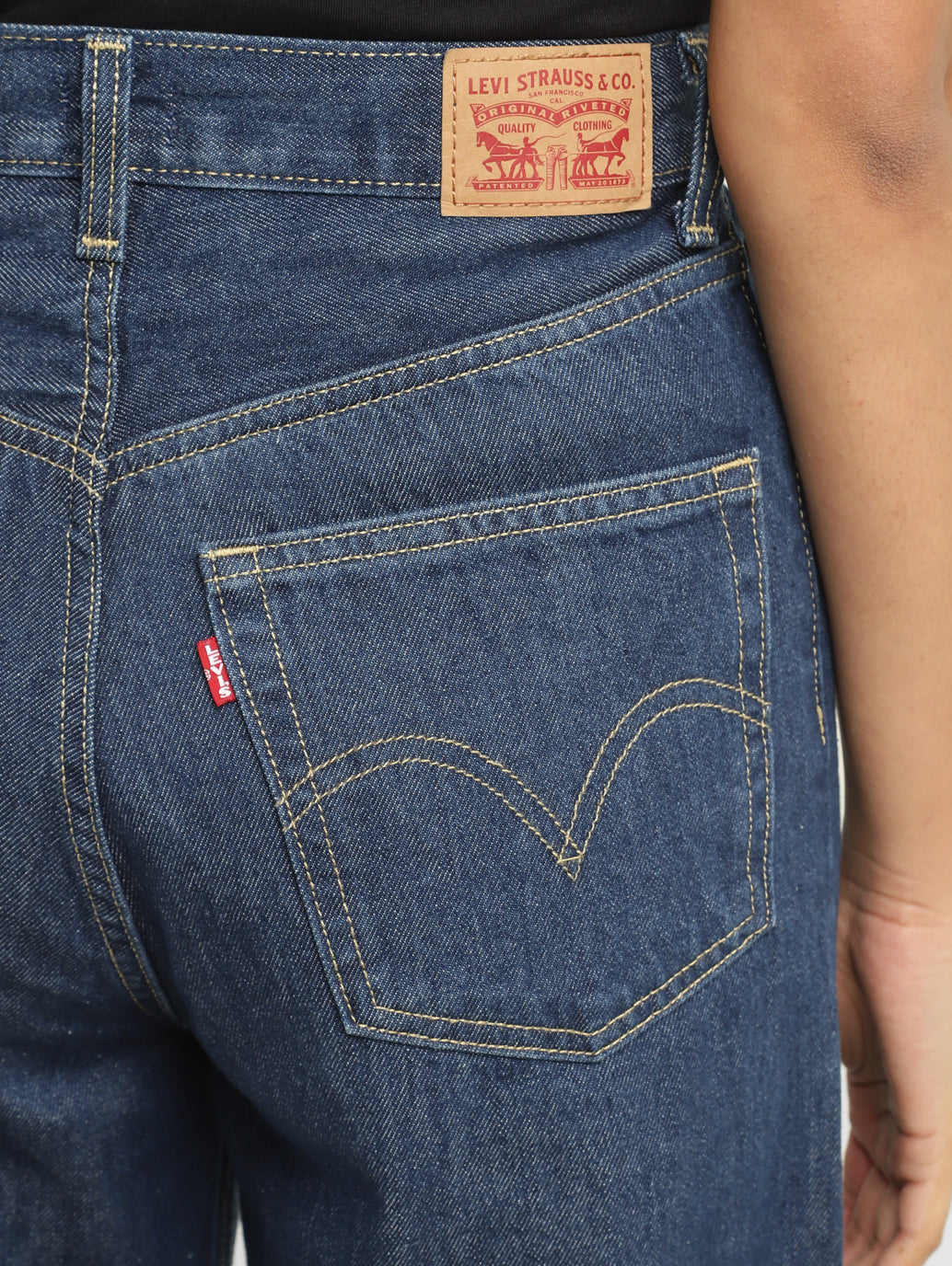 Women's Blue Loose Fit High Rise Jeans - 01ce13c0-622e-4cad-a91c-fb94fdad4d09 View