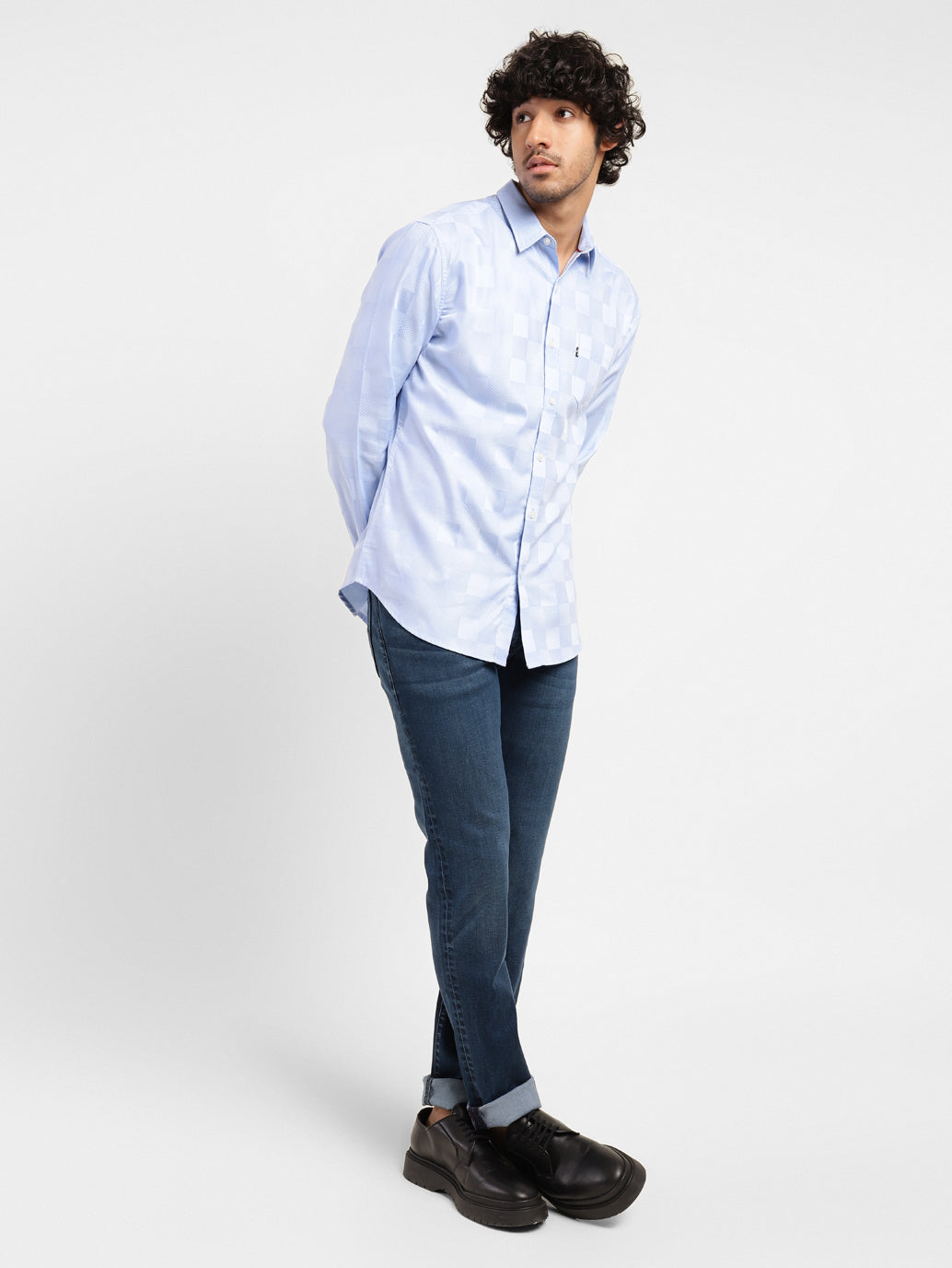 Men's 511 Blue Slim Fit Mid Rise Jeans - b3763e8d-dd4a-47f5-962b-f1d77bbd4a23 View